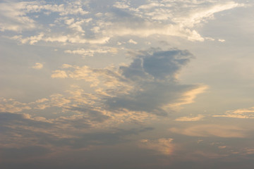 Cumulus Clouds Background Morning Sky