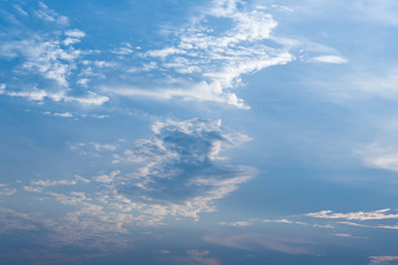 Cumulus Clouds on Blue sky Background