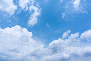 Naklejka na ściany i meble Blue Sky Bright Clouds Background