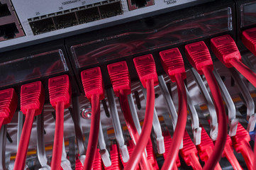 red wire going to the Internet modem