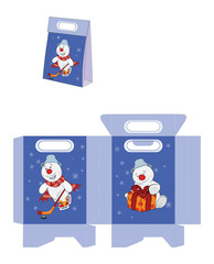 Christmas Snowball. Handbags packages pattern