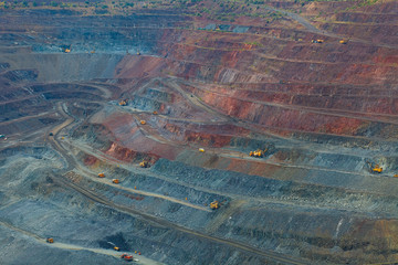 large quarry mining of iron ore
