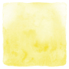 Abstract yellow watercolor on white background