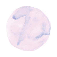 Grunge round watercolor on white background