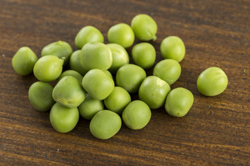 young peas on the table