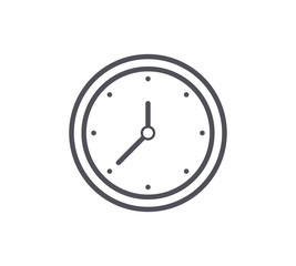 Wall Clock Line Icon