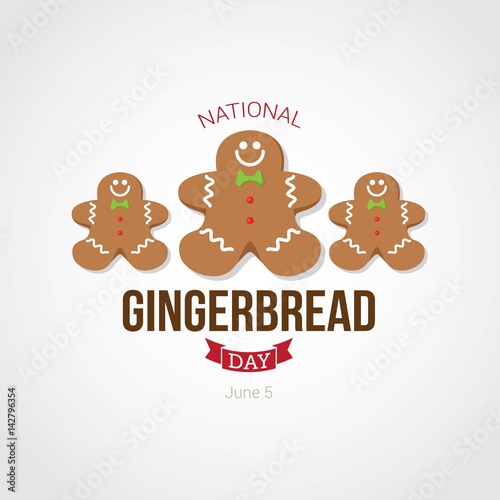 "National Gingerbread Day Vector Illustration. Suitable for Greeting