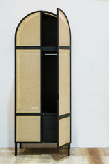 Wardrobe made of rattan vintage style