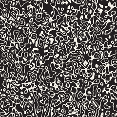 Abstract Retro Background Design. Vector Seamless Black And White Pattern.