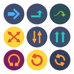 nine flat modern arrows 