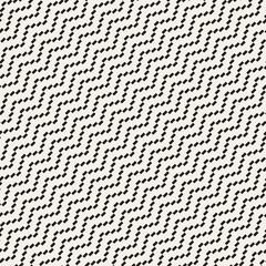 Halftone Edgy Lines Mosaic Endless Stylish Texture. Vector Seamless Black and White Pattern