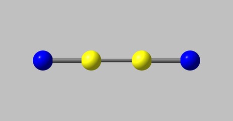 Cyanogen molecular structure isolated on grey