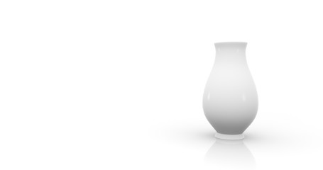 Empty vase on white background.