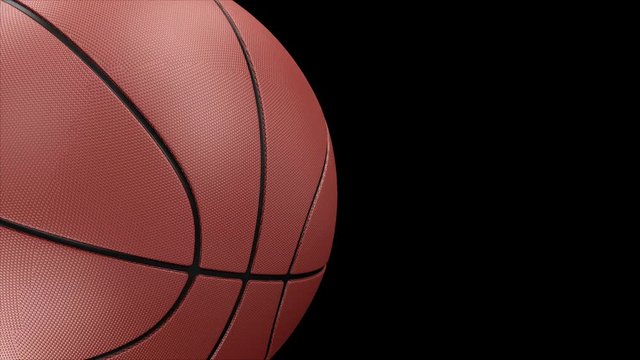 4K Seamless Looping Animation of Basketball ball. Sport and Recreation Concept