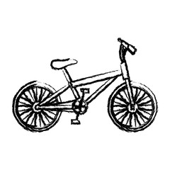 monochrome sketch of sport bike in white background vector illustration