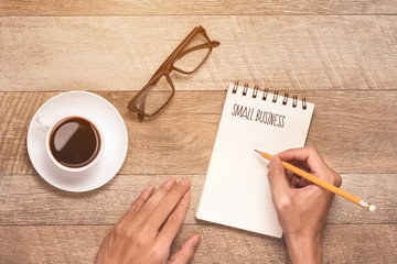 Businessman Writing Business Plan Concept