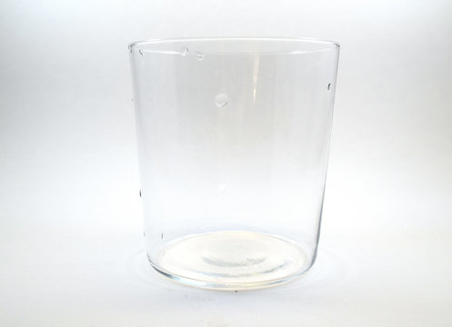Clean thin drinking glass