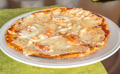 Fresh Hot Pizza with Mozzarella Cheese