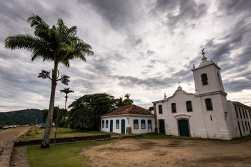 Fototapeta na wymiar Nossa Senhora das Dores Church in Historical Center of Paraty, Brazil