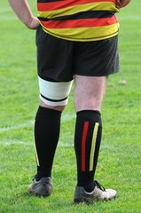 Fototapeta premium l'attente du rugbyman