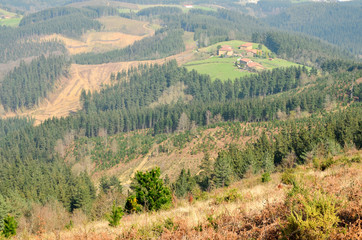 Fototapeta na wymiar Rural village, orozco, vizcaya, Basque country