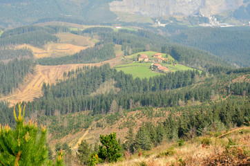 Fototapeta na wymiar Rural village, orozco, vizcaya, Basque country