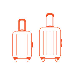 Vector illustration of suitcases for travel. Summer time, vacation.