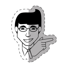 male head look expession vector illustration eps 10