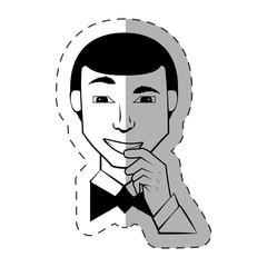 male head look expession vector illustration eps 10