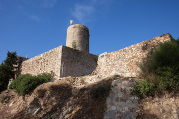 Fototapeta na wymiar Castle of Sant Joan in Blanes