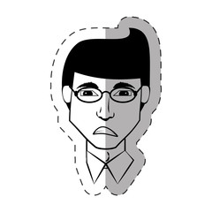 male head look expession vector illustration eps 10