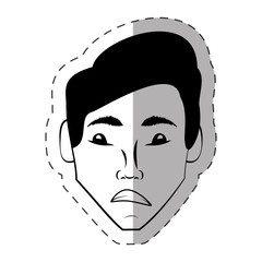 male head look expession vector illustration eps 10