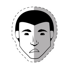 male head look expession vector illustration eps 10