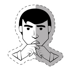 male head look expession vector illustration eps 10