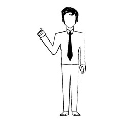 business man wearing tie vector illustration eps 10