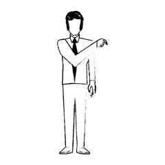 business man wearing tie vector illustration eps 10