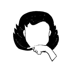 avatar female person head vector illustration eps 10
