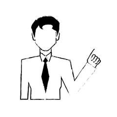 portrair male business character vector illustration eps 10