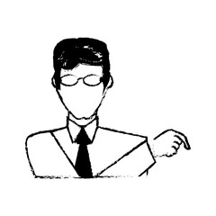 portrait male with glasses image vector illustration eps 10