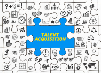 Talent Acquisition / Puzzle mit Symbole