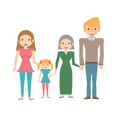 portrait people family happiness vector illustration eps 10