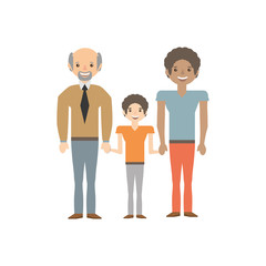 Fototapeta premium portrait people family happiness vector illustration eps 10
