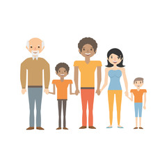 Fototapeta premium portrait people family happiness vector illustration eps 10