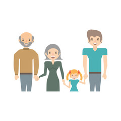 portrait people family happiness vector illustration eps 10