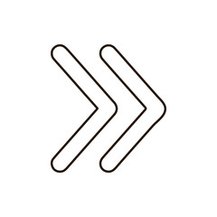 line arrow icon on white background