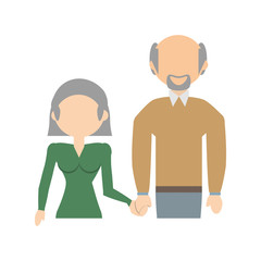 Fototapeta premium elderly couple family image vector illustration eps 10