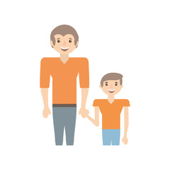 dad and kid infant image vector illustration eps 10