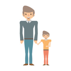 dad and kid infant image vector illustration eps 10