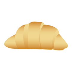 silhouette colorful croissant bread food vector illustration