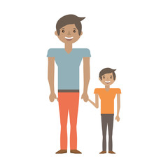 dad and kid infant image vector illustration eps 10